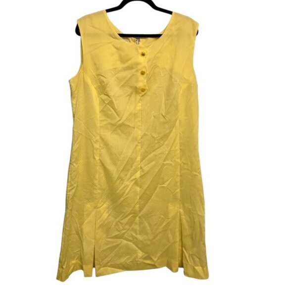 Vintage Dresses & Skirts - Vintage Yellow Swiss Dot Dress